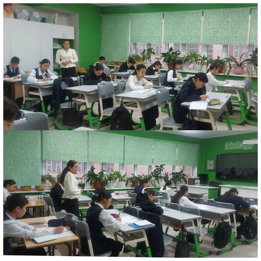 9-сыныптың үздіктерінен алгебра пәнінен бақылау жұмысы алынды